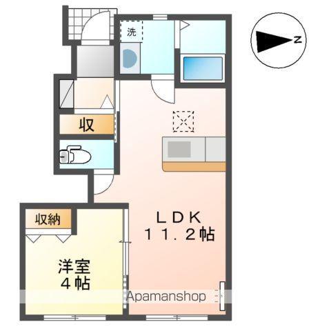 スターテラス大網(1LDK/1階)の間取り写真