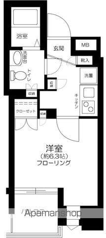 グランスイート月島リエール(1K/1階)の間取り写真