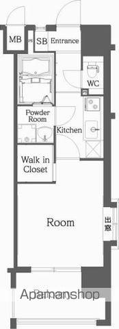 エンクレスト天神MERS2(1K/4階)の間取り写真