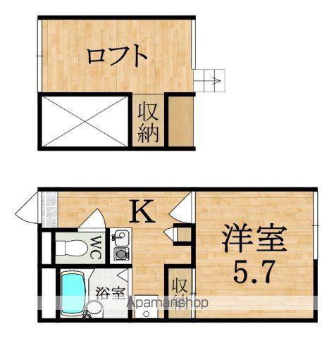 レオパレスゆう 藤ノ木(1K/1階)の間取り写真