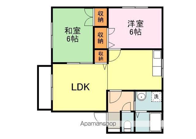エスポワール曙 A棟(2LDK/2階)の間取り写真