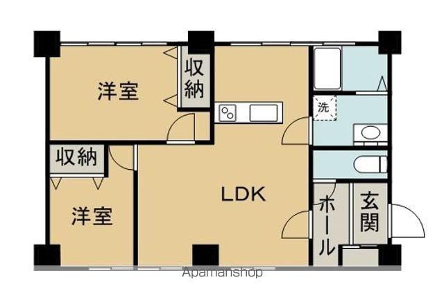 リルームス今津留CS(2LDK/2階)の間取り写真