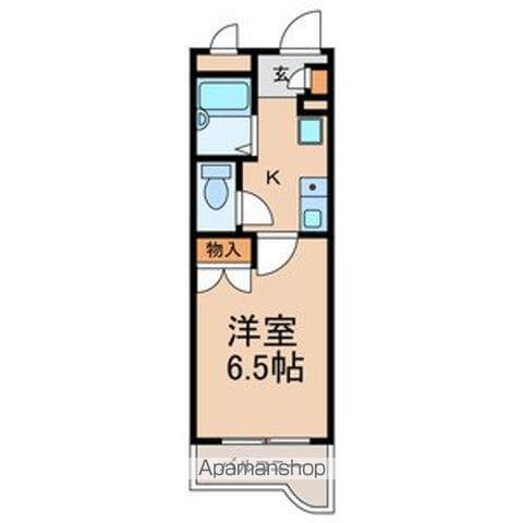 ハイツおゆみ野Ⅰ(1K/3階)の間取り写真