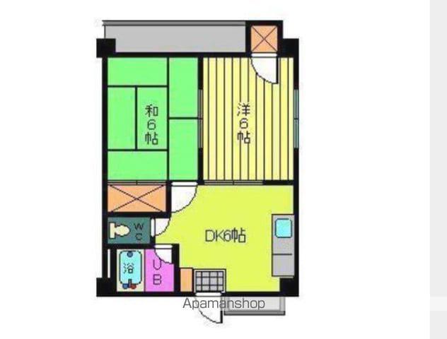 スカイハイツ(2DK/2階)の間取り写真