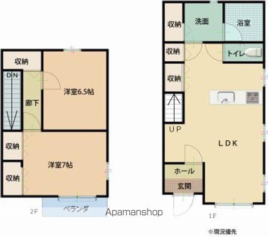 ルミナス(2LDK/1階)の間取り写真