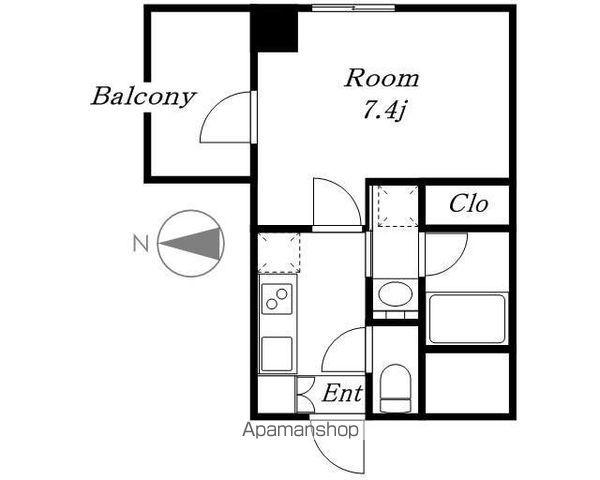 レジデンス東別院スクエア(1K/14階)の間取り写真