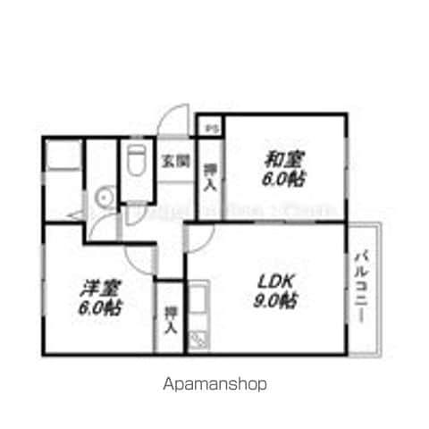 東英ハイツ参番館(2DK/2階)の間取り写真