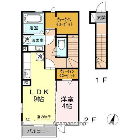 ペネトラーレ(1LDK/2階)の間取り写真