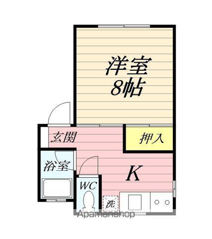 エンジェルみのり(1K/2階)の間取り写真