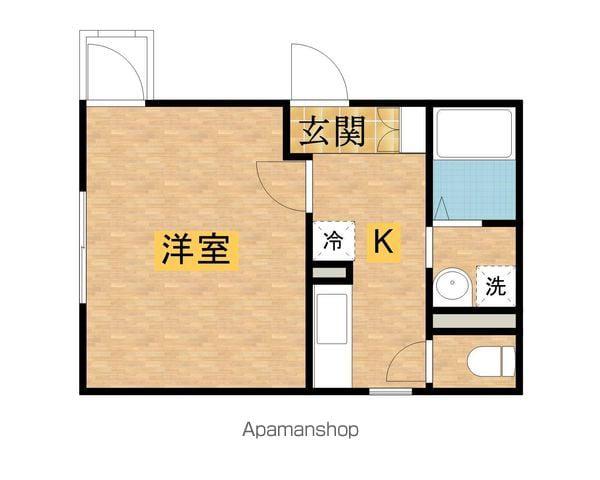 グランデール(1K/2階)の間取り写真