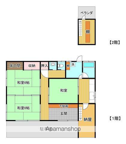 予讃線 伊予小松駅 徒歩10分 2階建 築62年(3DK)の間取り写真