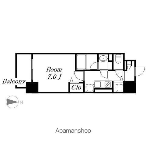 ル・シエル大秋(1K/3階)の間取り写真