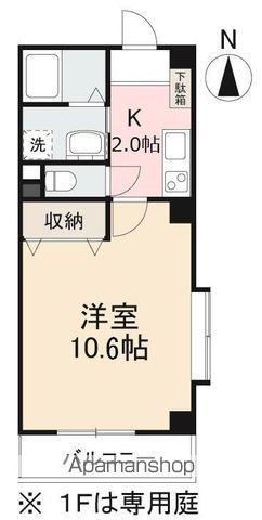 フィネス百恵(1K/3階)の間取り写真