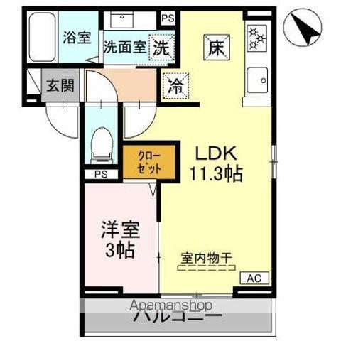 D-ROOM下藤沢PJ(1LDK/1階)の間取り写真