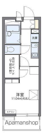 レオパレスエクセル ケンⅢ(1K/2階)の間取り写真