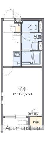 クレイノモデルノハウスⅡ(1K/1階)の間取り写真