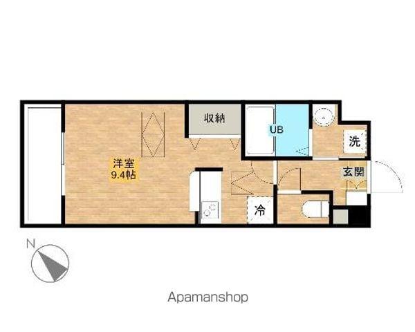 ルネス・グリシーヌ(1K/3階)の間取り写真