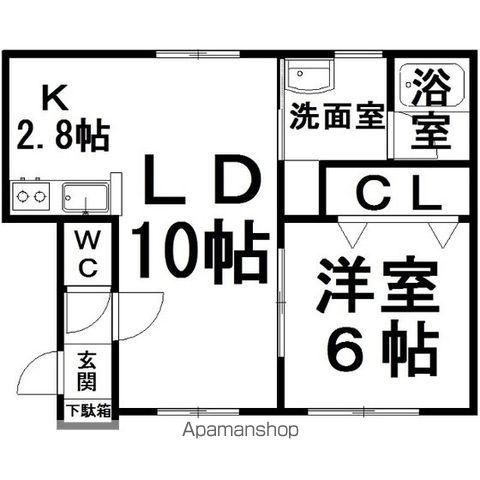 ソラーレオック(1LDK/1階)の間取り写真