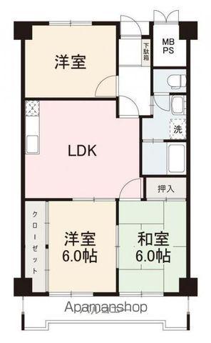 第2グリーンハイツ松縄(3LDK/1階)の間取り写真