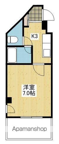 コーポみやおか(1K/3階)の間取り写真