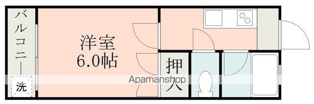レジデンス渡鹿 A棟(1K/2階)の間取り写真