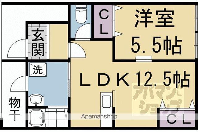 嵯峨野開町(1LDK)の間取り写真