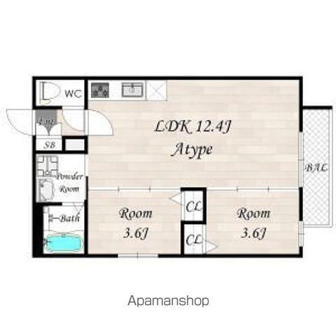 AVANTIO泉佐野(2LDK/1階)の間取り写真