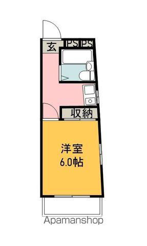 ジュネス・サジ(1K/3階)の間取り写真