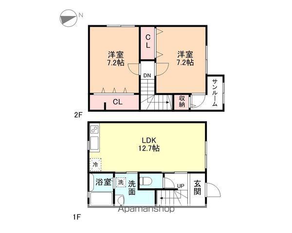 ヴァンクール(2LDK)の間取り写真