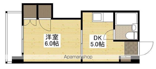 コーポ平和(1DK/4階)の間取り写真