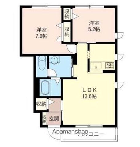 グラン・アーク(2LDK/1階)の間取り写真