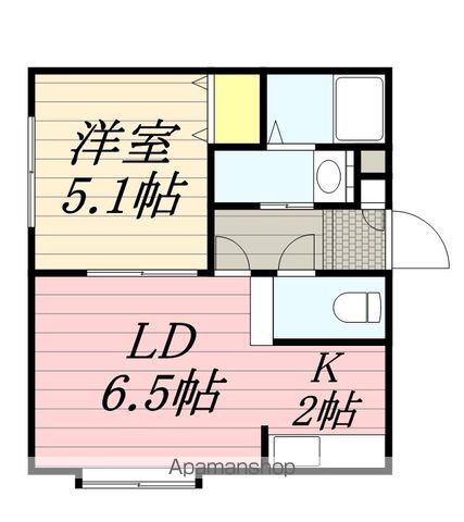 ロンタン清田(1LDK/2階)の間取り写真