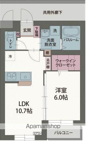 メゾン蒼風台Ⅱ(1LDK/3階)の間取り写真