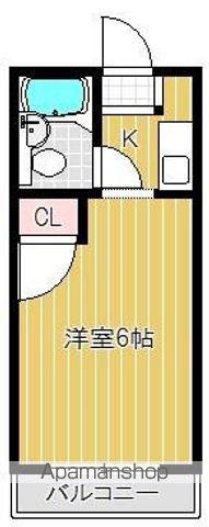 コーニッシュアビコⅡ(1K/2階)の間取り写真