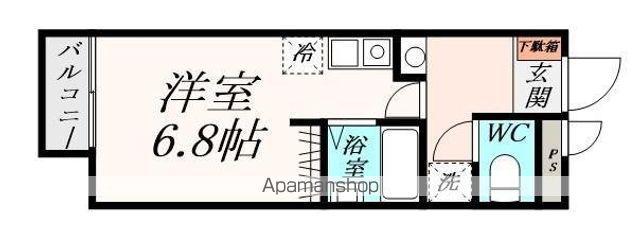 ベルツリー(1K/2階)の間取り写真
