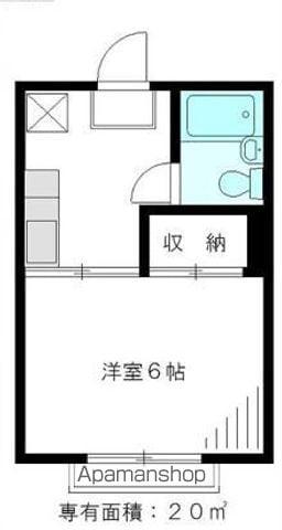 グリーンタウン緑町B(1K/1階)の間取り写真