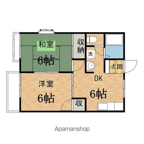 サンクリード高幡(2DK/1階)の間取り写真