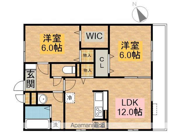 リードオッツ2棟(2LDK/2階)の間取り写真