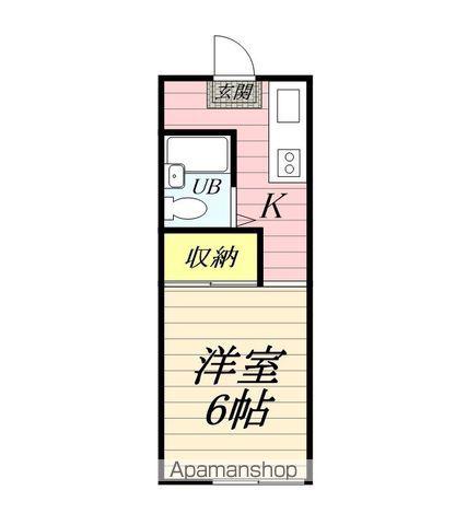 茅南荘(1K/1階)の間取り写真