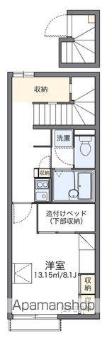 レオパレス瑞穂Ⅰ(1K/2階)の間取り写真
