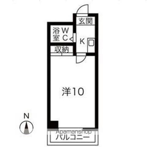 都筑マンション(ワンルーム/5階)の間取り写真