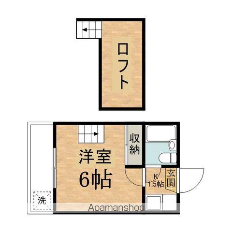 ベルエアー高幡不動(1K/2階)の間取り写真