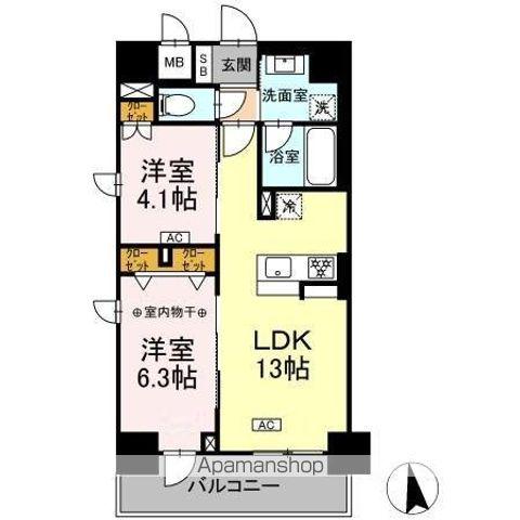 CEDAR NORITAKE(2LDK/5階)の間取り写真