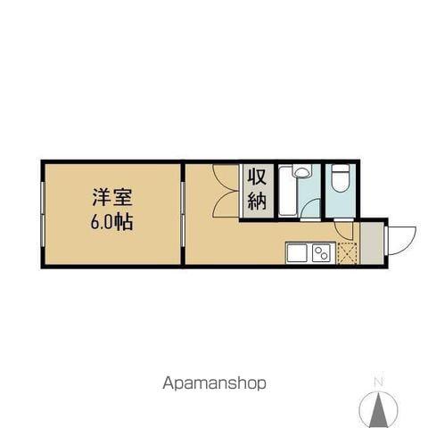 パークコートZAMA(1DK/1階)の間取り写真
