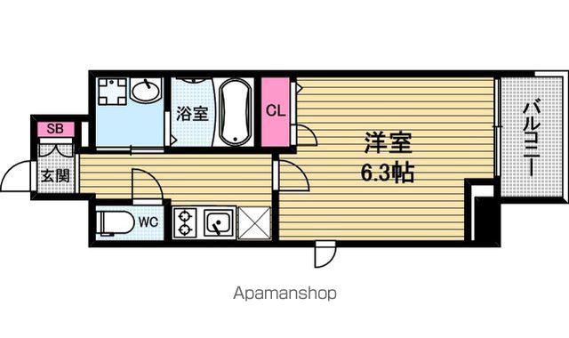 ファーストステージ心斎橋イースト(1K/11階)の間取り写真