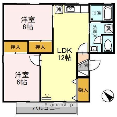 イースト NONAMI壱番館(2LDK/2階)の間取り写真