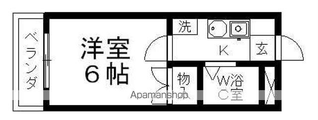 パレスグリーミー(1K/3階)の間取り写真