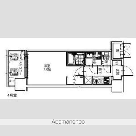 S-RESIDENCE大阪同心(1K/12階)の間取り写真
