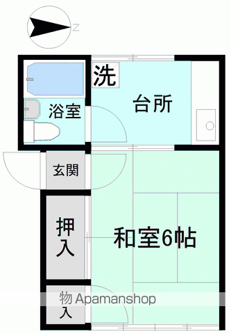 コーポ千寿Ⅲ(1K/1階)の間取り写真