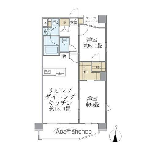 SOLAST SQUARE綾瀬(2LDK/5階)の間取り写真